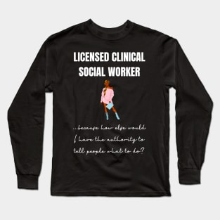 Black Social Worker Long Sleeve T-Shirt